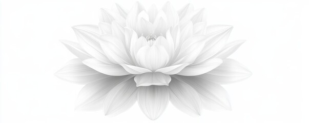 Obraz premium Ethereal white lotus flower illustration: a symbol