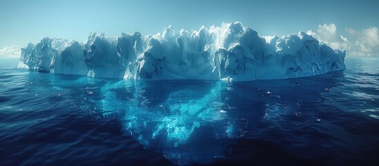 Naklejka premium Majestic Iceberg Floating in the Ocean