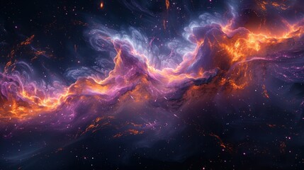 Cosmic Nebula: A celestial dance of light and color