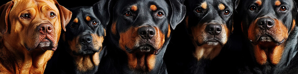 Fototapeta premium Majestic Canines: Big Dogs Standing Strong
