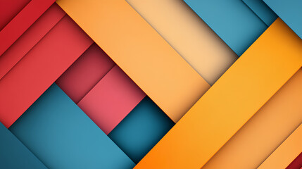 Abstract Geometric Shapes Composition