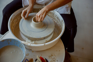 Crafting Pottery on a Wheel Engaging in Artistic Creation Through a Handson Process