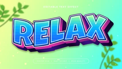 Fotobehang Zeegroen Pink Blue and Green Relax 3d Editable Text Effect - Font Style  © QalamVision