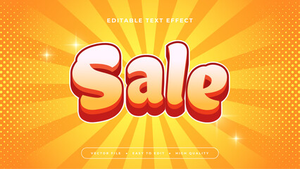 Red Orange and White Sale 3d Editable Text Effect - Font Style