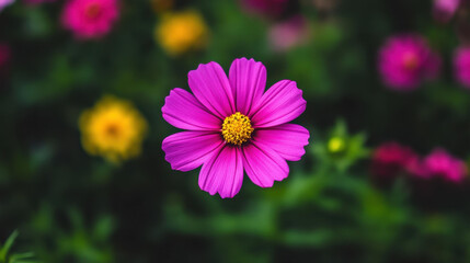 Obraz premium A stunning flower in full bloom, its vibrant petals open wide, against a softly blurred backdrop for a serene effect.