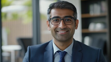 Naklejka premium Professional Businessman Smiling at Camera