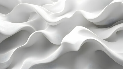 Obraz premium Abstract 3D White Wave Background