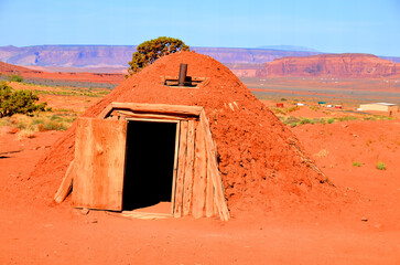 Old indian sauna at Navajo National Monument valley