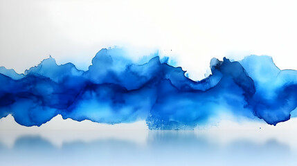 Blue Abstract Watercolor Wash Background