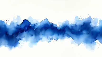 Blue Watercolor Abstract Background Illustration
