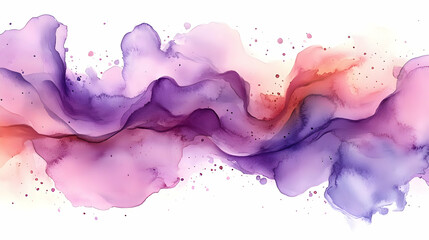 Abstract Alcohol Ink Painting Purple Pink Waves