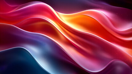 Obraz premium Abstract 3D Wave Background, Vibrant Hues