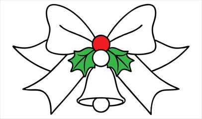 christmas bell isolated on white