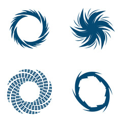 Business logo, vortex, spiral icon vector