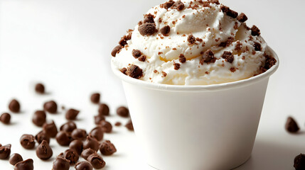 Vanilla Ice Cream with Chocolate Chips - Delicious Food Photography