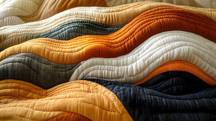 Abstract Wave Quilt Texture Image