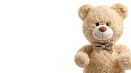 cute teddy bear with bow tie, perfect for gifts and decorations. This plush toy brings joy and warmth to any setting, making it ideal companion for children and adults alike