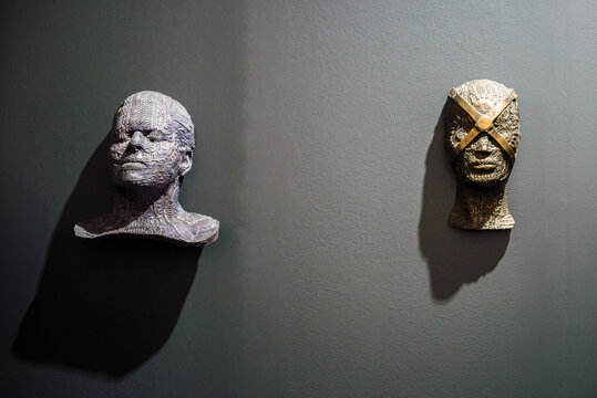 Hluboka nad Vltavou, Czech republic - June 10, 2023. Exhibition of H.R. Giger in Ales South Bohemian Gallery