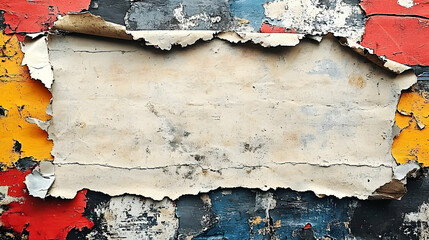Abstract Background Texture: Peeling Paint and Paper