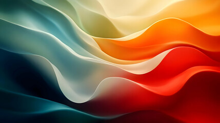 Abstract Colorful Waves Background Illustration