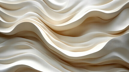 Obraz premium Creamy Wave Abstract 3D Background Illustration