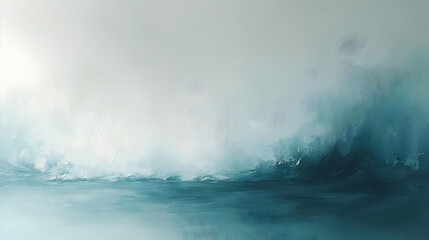 Teal Ocean Abstract Painting