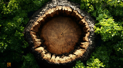 Tree Stump Background Illustration