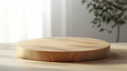 Wooden Display Platform 3D Render