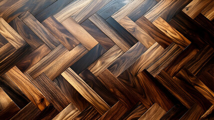 Dark Wood Herringbone Floor Texture