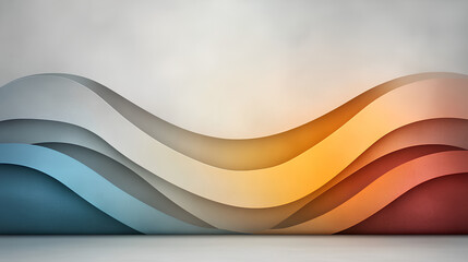 Abstract Minimalist Design with Colorful Glass Shape