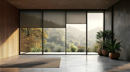 Serene Minimalist Room 3D Illustration