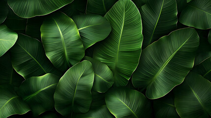  Lush Green Tropical Leaf Background Illustration