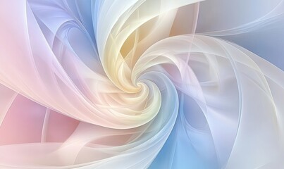 Fototapeta premium Abstract pastel swirl of flowing fabric, creating a soft, dreamy, and elegant design.