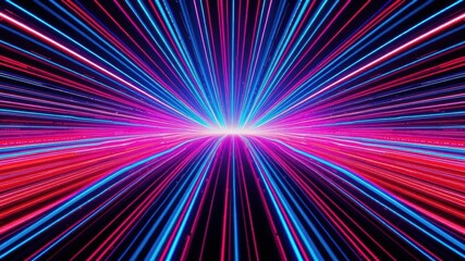 Fototapeta premium Abstract background with vibrant blue and red neon laser lines, creating a dynamic and futuristic pattern, futuristic, laser