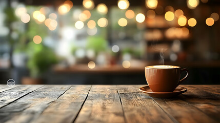 Cozy Coffee Shop Background Image