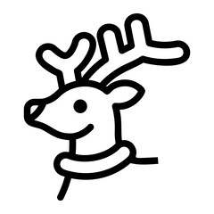 raindeer Line Icon