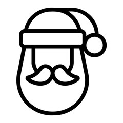 santa Line Icon