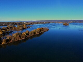 sunset over the river