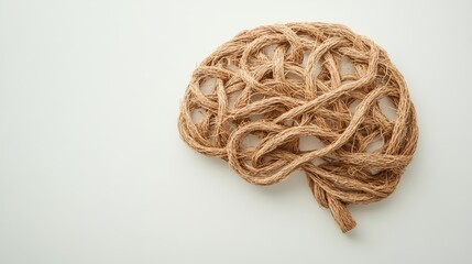 Intricate woven brain sculpture: exploring