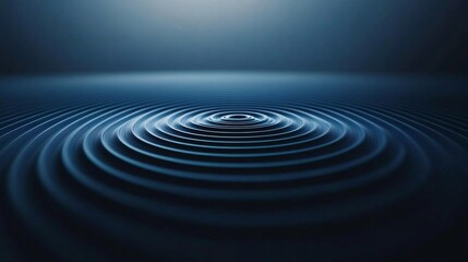 Abstract Water Ripples in Dark Blue