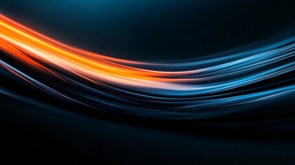 Abstract Light Trails on Dark Background