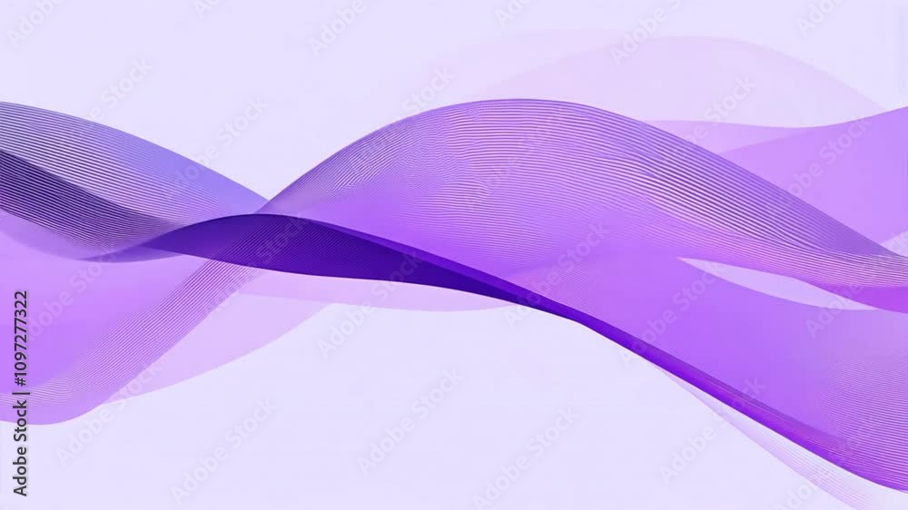Poster dynamic and modern abstract background flowing purple waves with smooth gradient texture for serene 