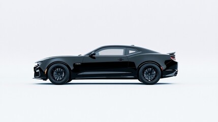 Obraz premium Black sports car on a white background