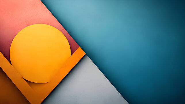 Abstract Minimalist Design with Colorful Glass Shape