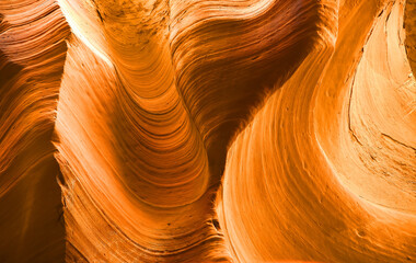 Antelope Canyon is a slot canyon in the American Southwest. It is on Navajo land east of Page, Arizona. Antelope Canyon includes two separate, scenic slot canyon sections