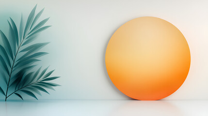 Abstract Minimalist Design with Colorful Glass Shape