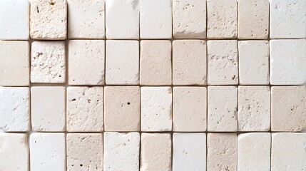 Textured White Tiles Background