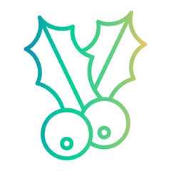 mistletoe Line Gradient Icon