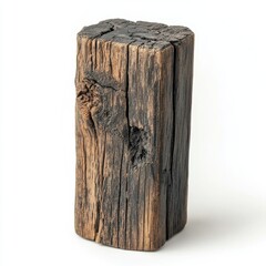 Weathered wood log with unique texture and natural colors