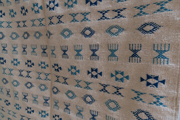 Beautifully hung carpets in exotic locations